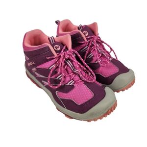 Merrell Pink and Purple Kids Hiking Shoes